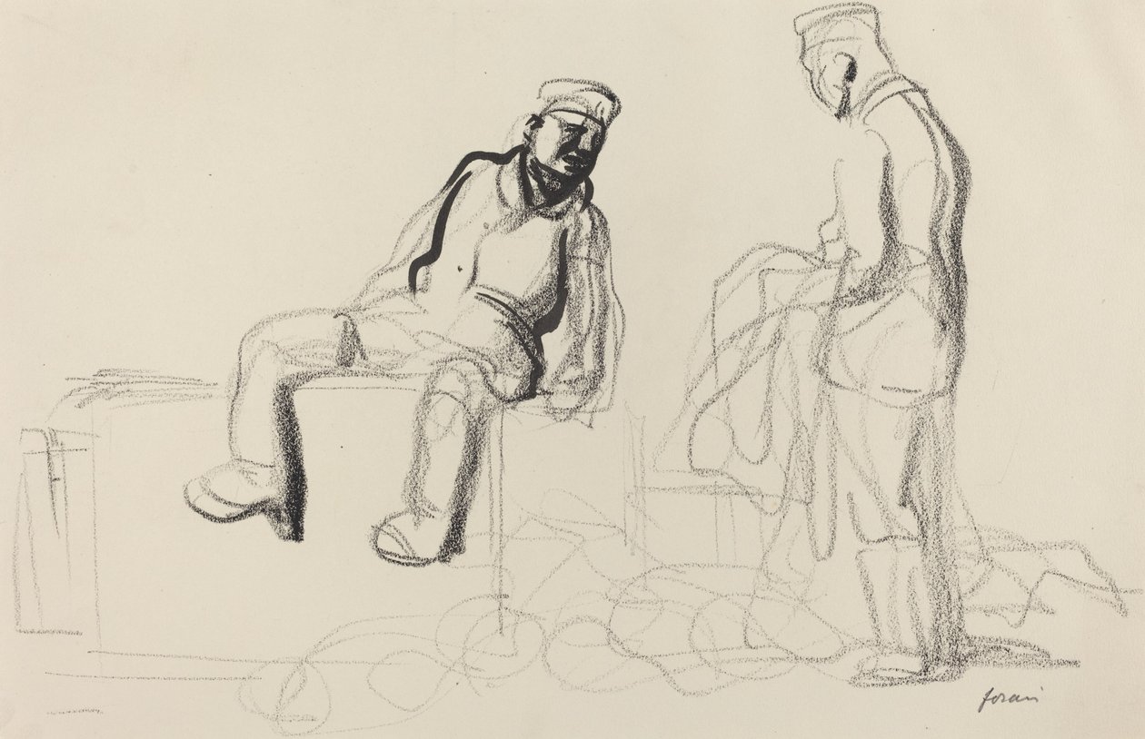 Wycofanie gospodarcze, c. 19141919. autorstwa Jean Louis Forain