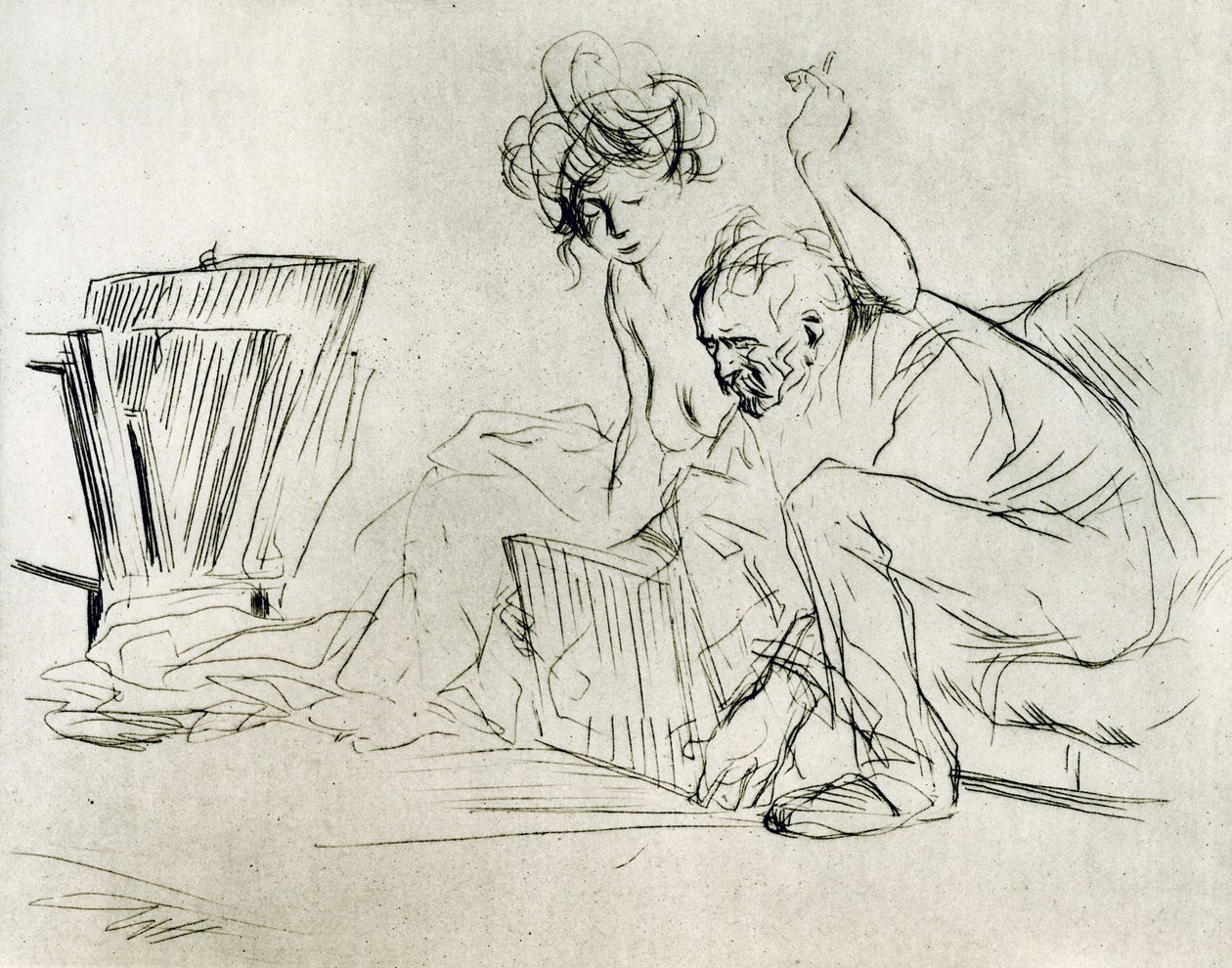 Model w spoczynku, 1925. autorstwa Jean Louis Forain