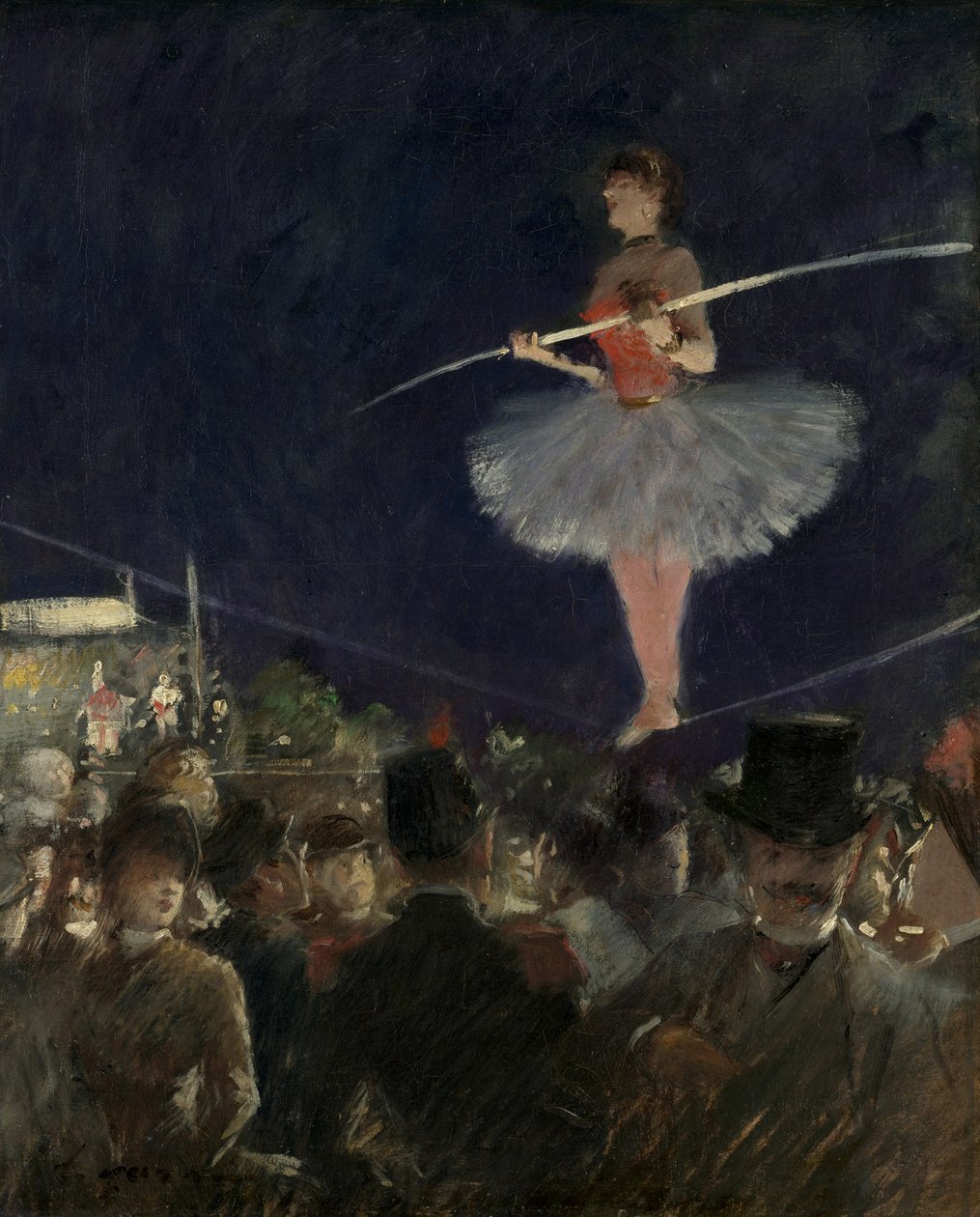 Chodzik po linie, ok. 1885 r. autorstwa Jean Louis Forain