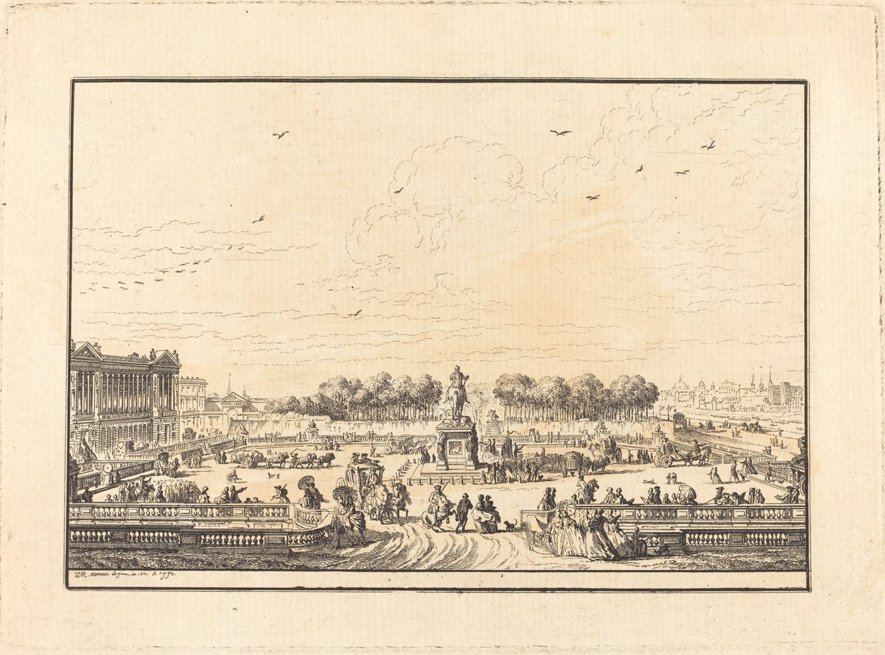 Plac Ludwika XV autorstwa Jean Michel Moreau