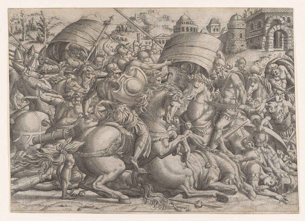Bitwa przed Troją, 1535-55. autorstwa Jean Mignon