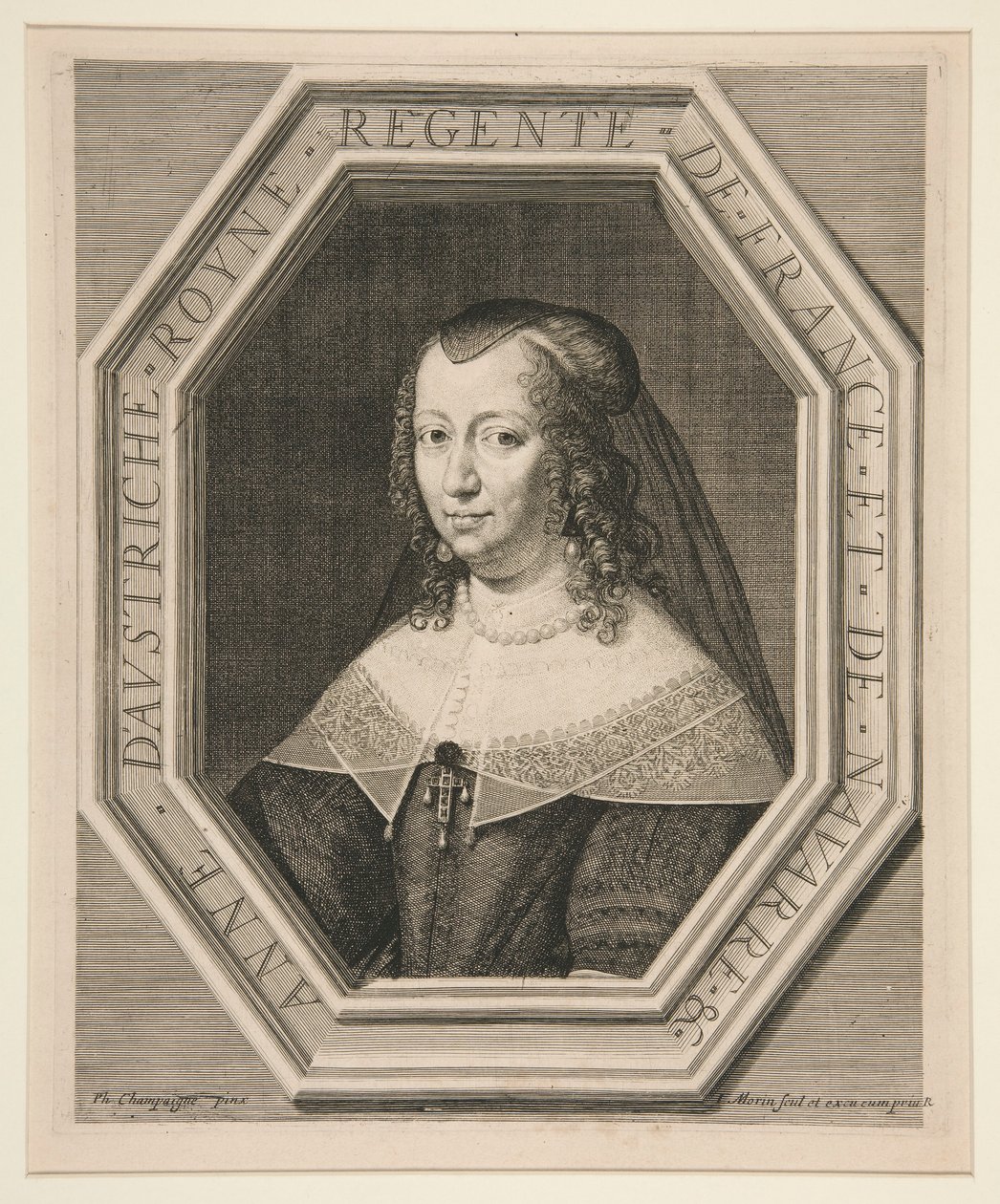 Anna Austriacka (1601-1666) autorstwa Jean Morin