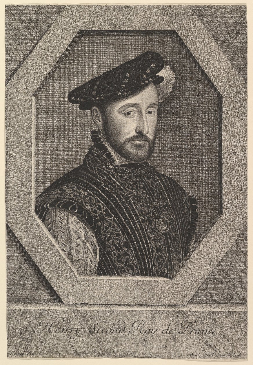 Henryk II, król Francji. autorstwa Jean Morin