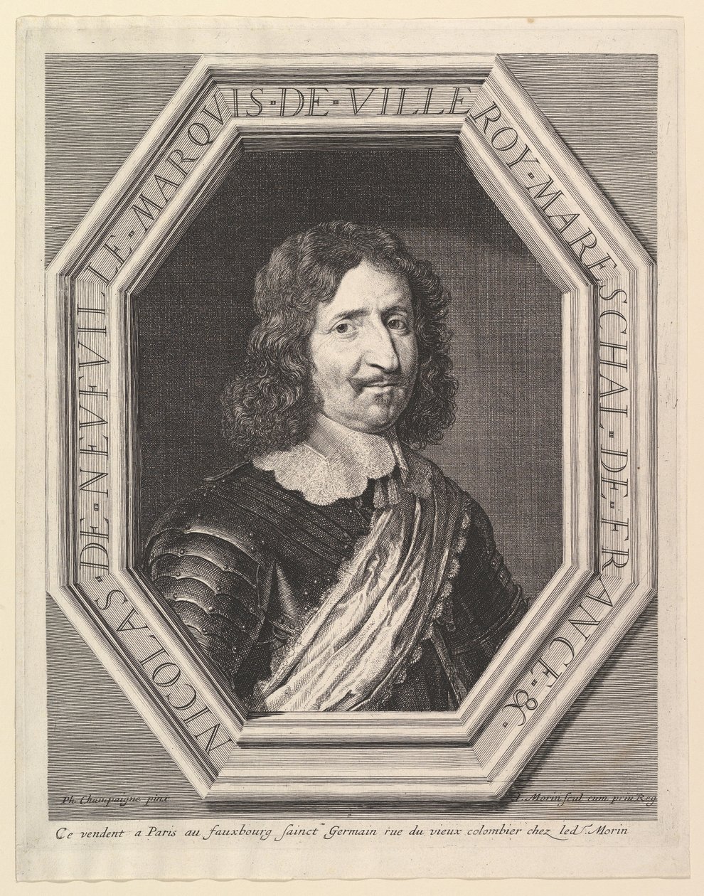 Nicolas de Neuville, markiz de Villeroy. autorstwa Jean Morin