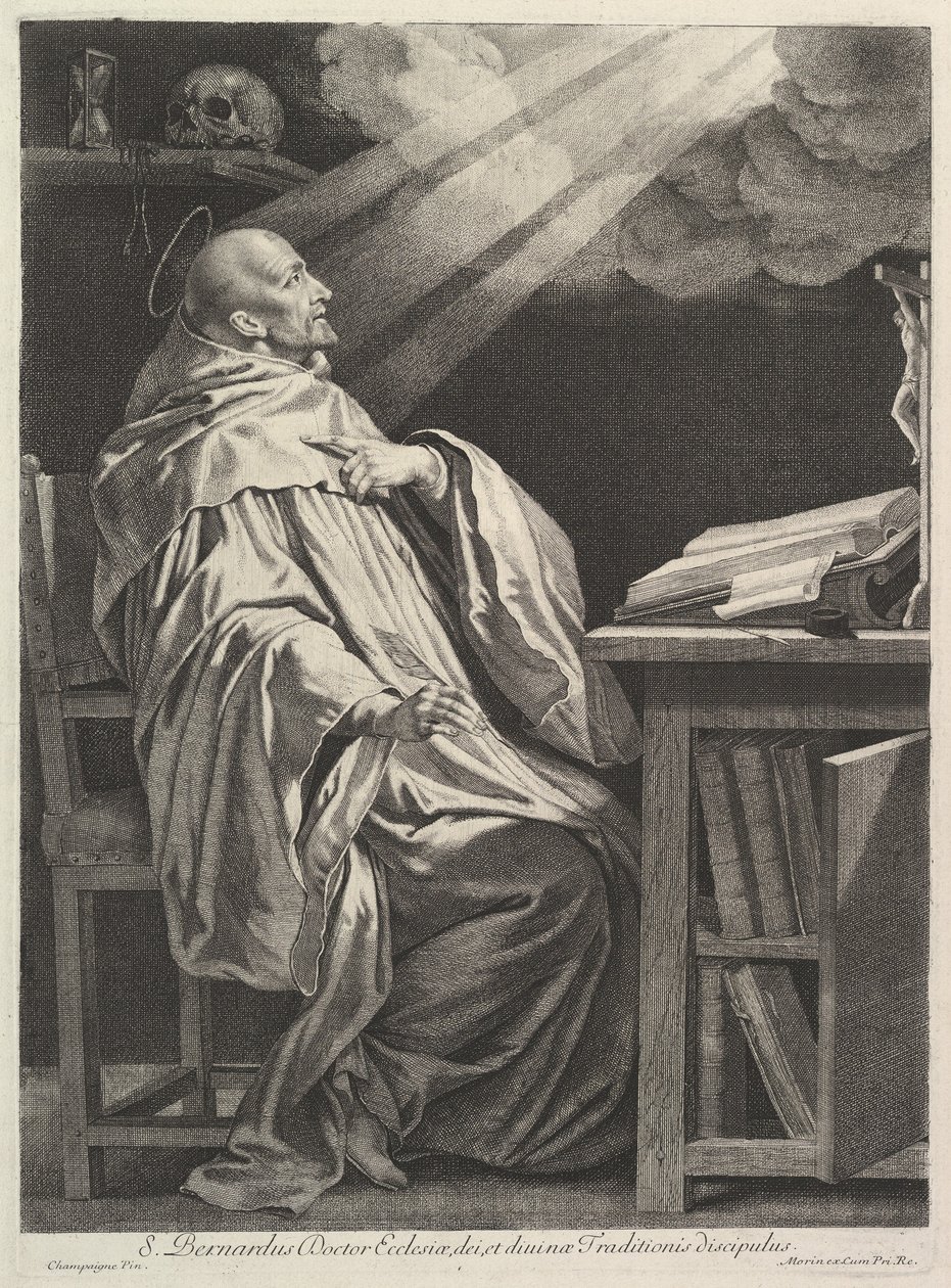 Św. Bernard z Clairvaux. autorstwa Jean Morin