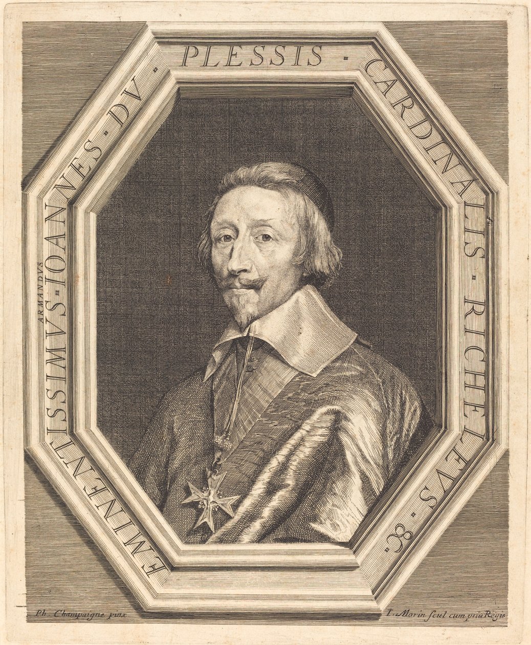 kardynał Richelieu autorstwa Jean Morin after Philippe de Champaigne