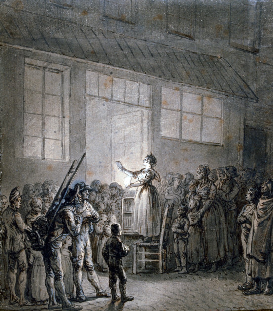 Popularny piosenkarz, XIX wiek autorstwa Jean Pierre Norblin de La Gourdaine