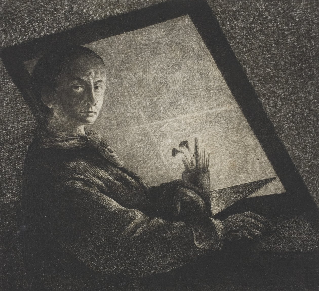 Autoportret, ok.1778 autorstwa Jean Pierre Norblin de La Gourdaine