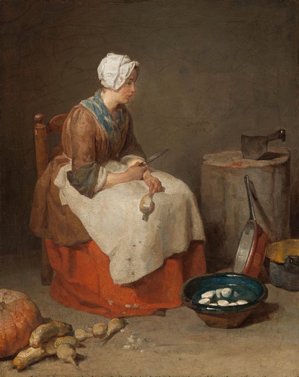 Pokojówka kuchenna, 1738. autorstwa Jean Baptiste Simeon Chardin