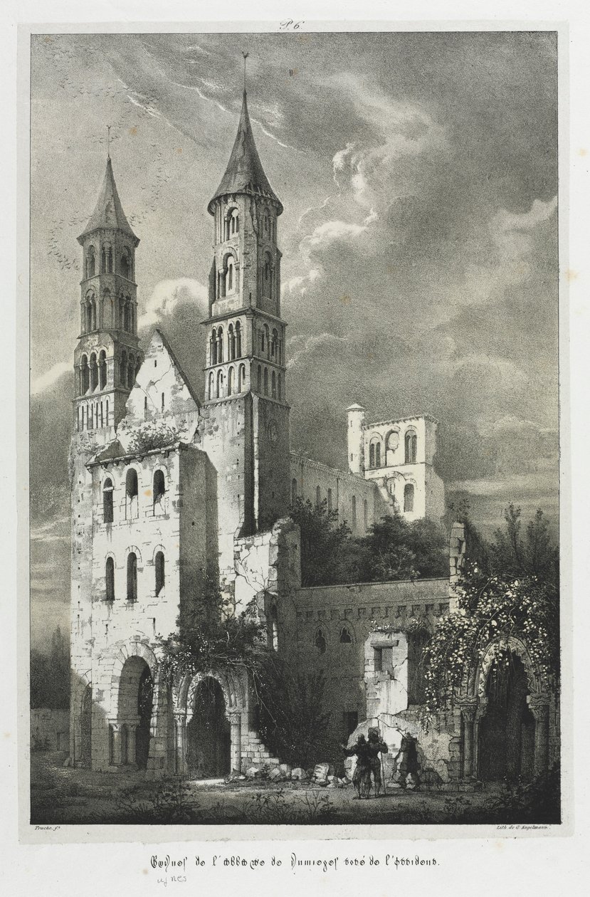 Ruiny opactwa Jumièges. autorstwa Jean Truchot