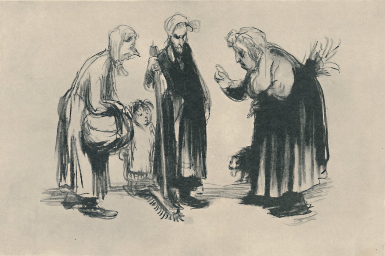 Powieść w La Portière, 1919 autorstwa Jean Veber