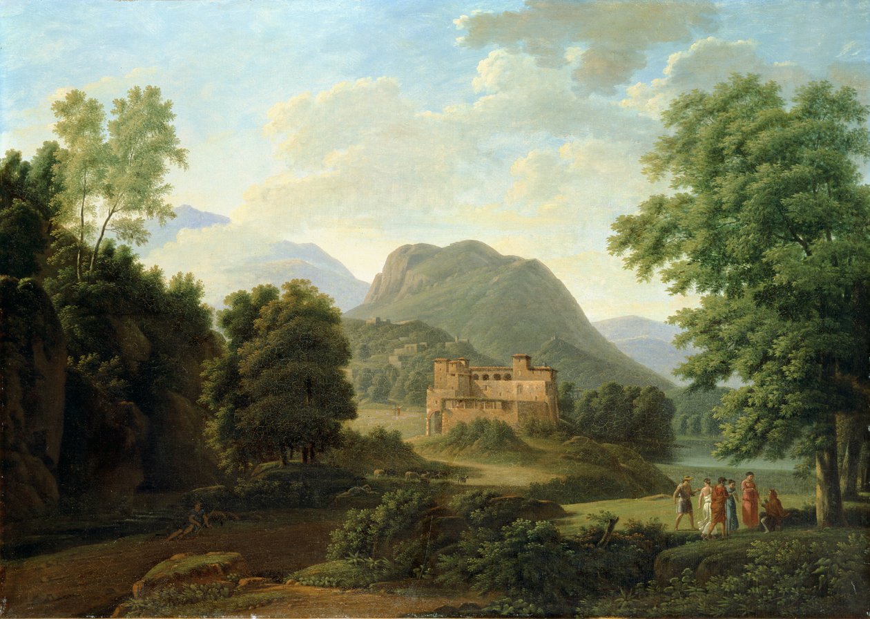 Krajobraz Toskanii, 1827 autorstwa Jean Victor Bertin