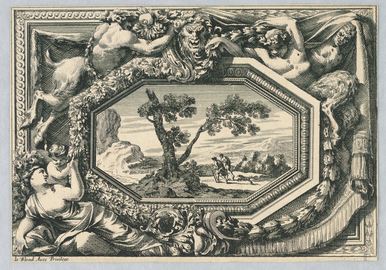 Panel z "Ozdoby panelowe" autorstwa Jean le Pautre