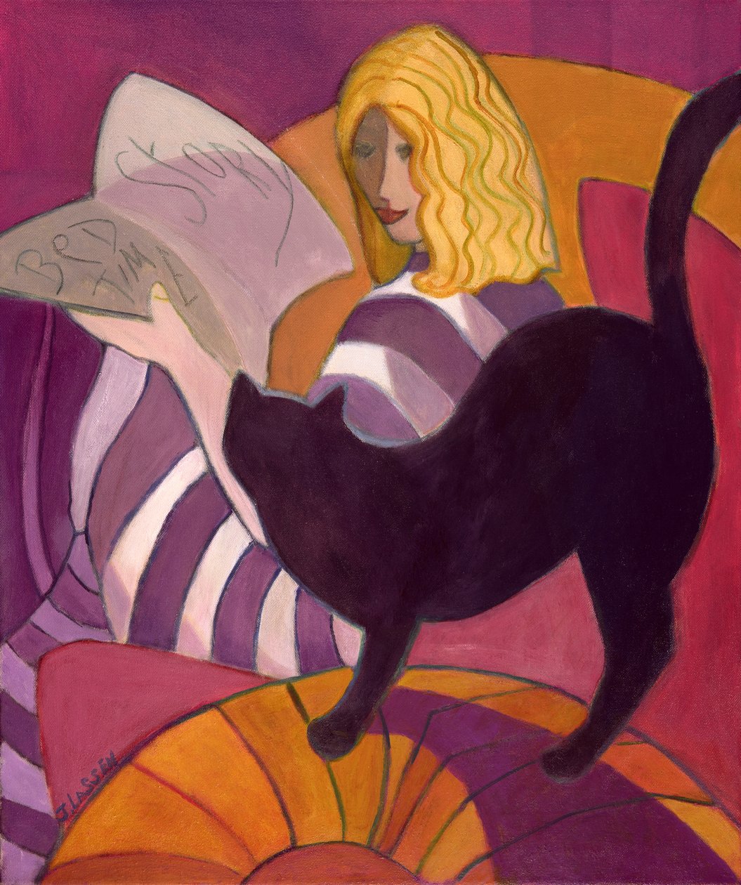 Bajka na dobranoc, 2003-04 (akryl na płótnie) autorstwa Jeanette Lassen