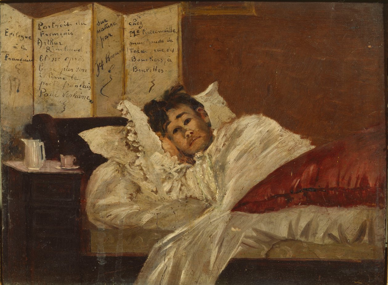 Arthur Rimbaud po dramacie brukselskim, 1873. autorstwa Jef Rosman