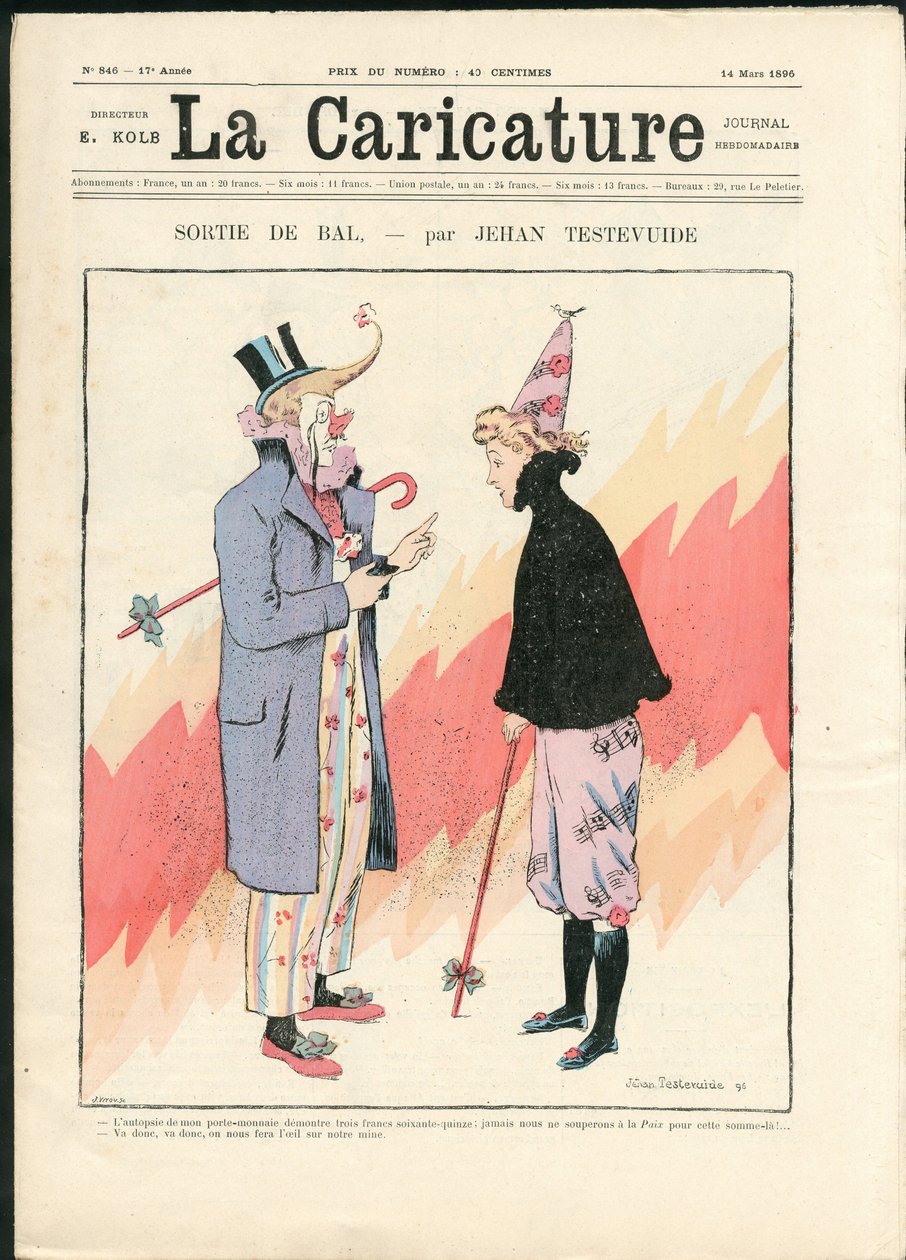 Karykatura (1880) autorstwa Jehan Testevuide