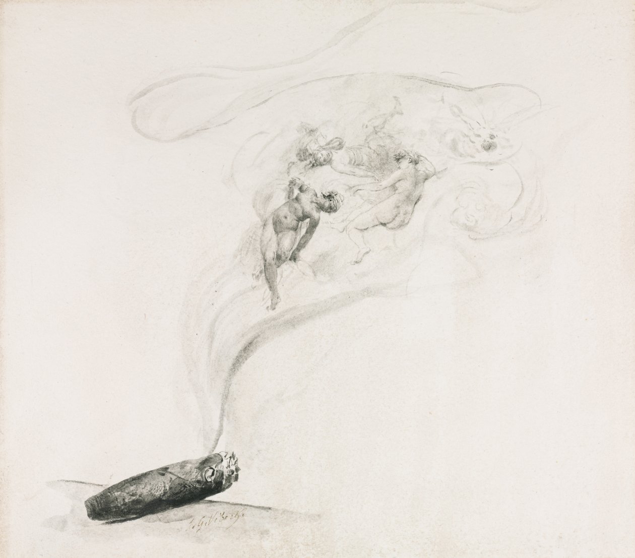 W dymie autorstwa Jehan Georges Vibert