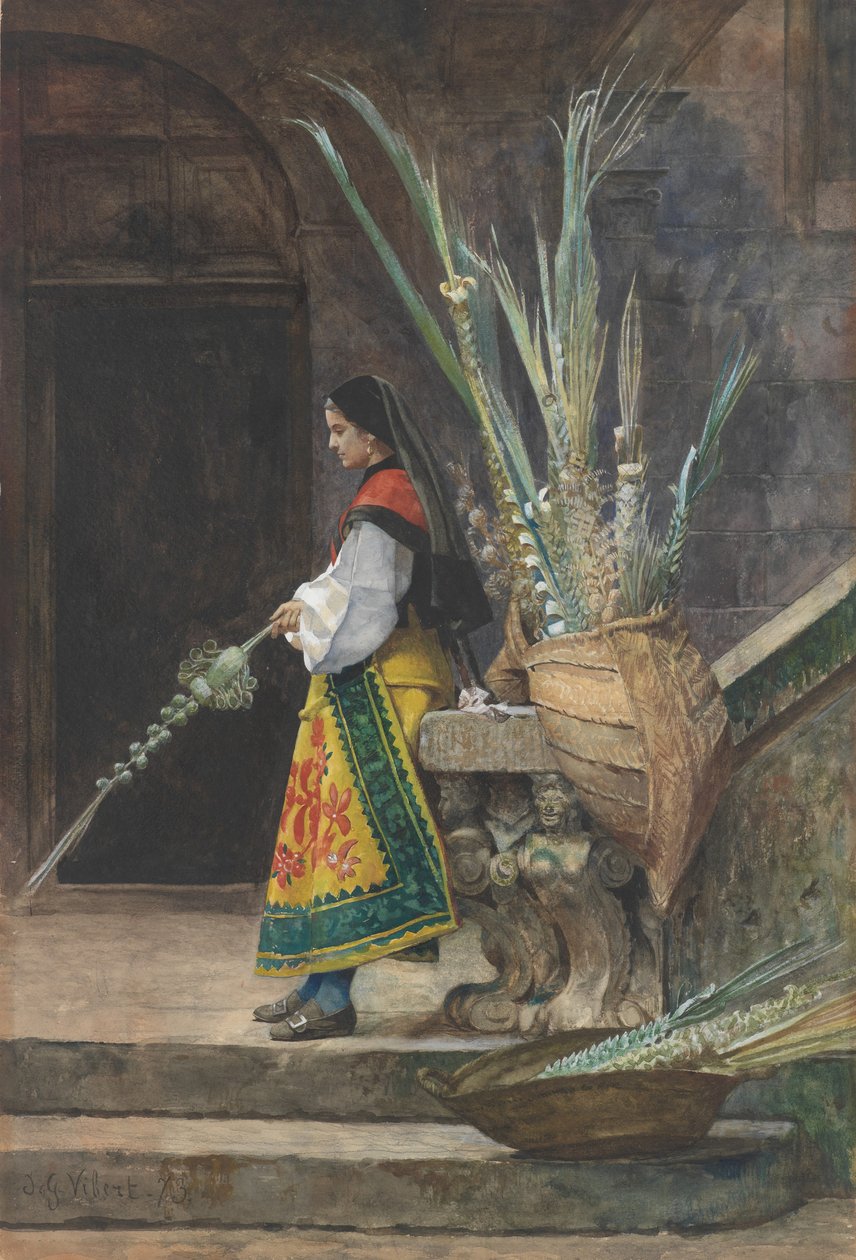 Niedziela Palmowa w Hiszpanii, 1873 r. autorstwa Jehan Georges Vibert