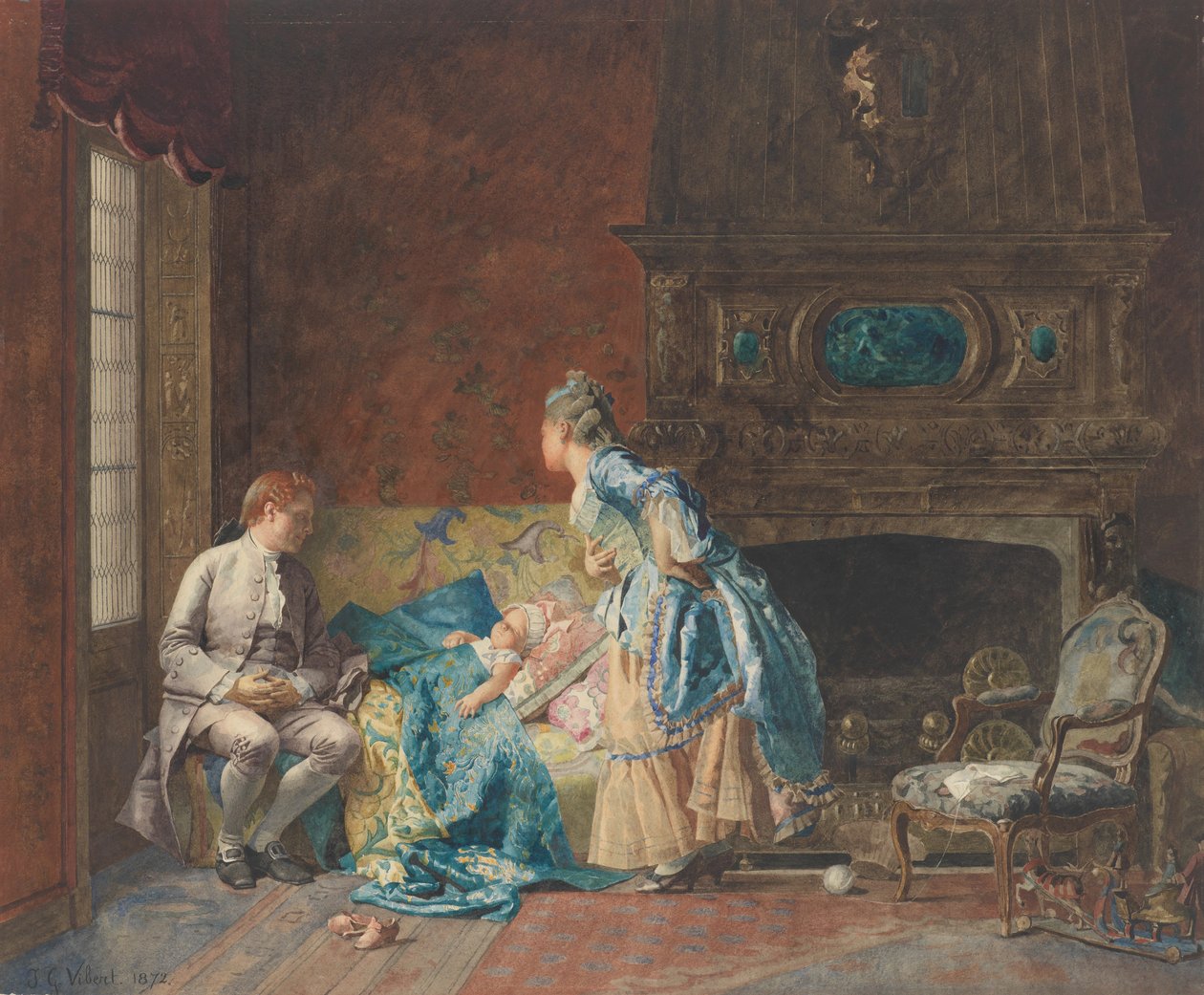 Pierwsze dziecko, 1872. autorstwa Jehan Georges Vibert
