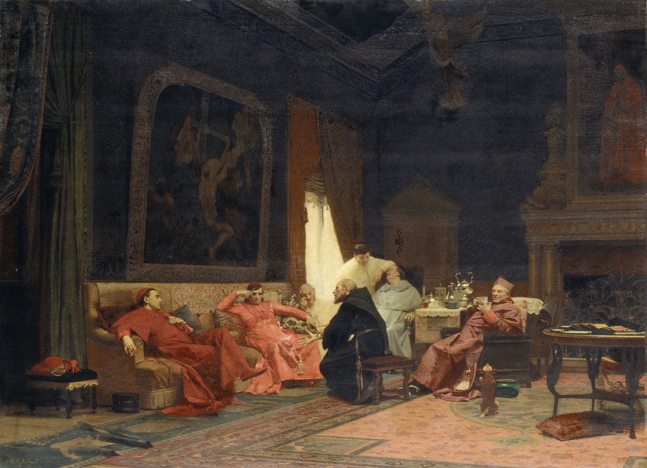 Przygody misjonarzy, ca. 1883. autorstwa Jehan Georges Vibert