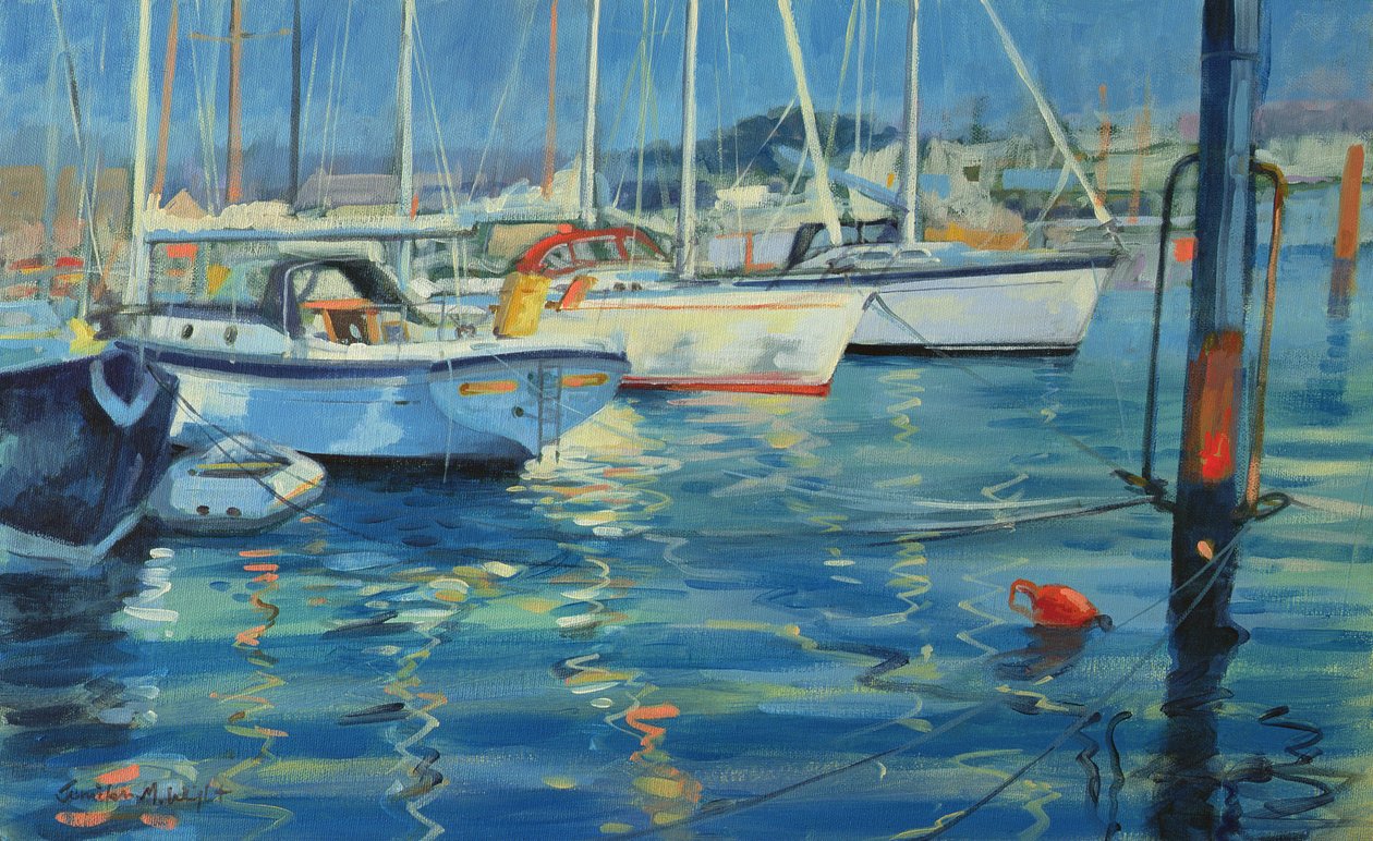 Isle of Wight — odbicia jachtów, 2010 autorstwa Jennifer Wright