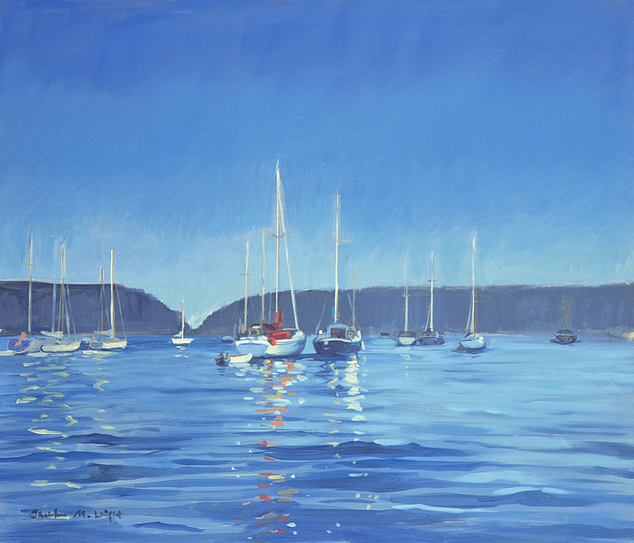 Salcombe - Jachty - Zmierzch autorstwa Jennifer Wright
