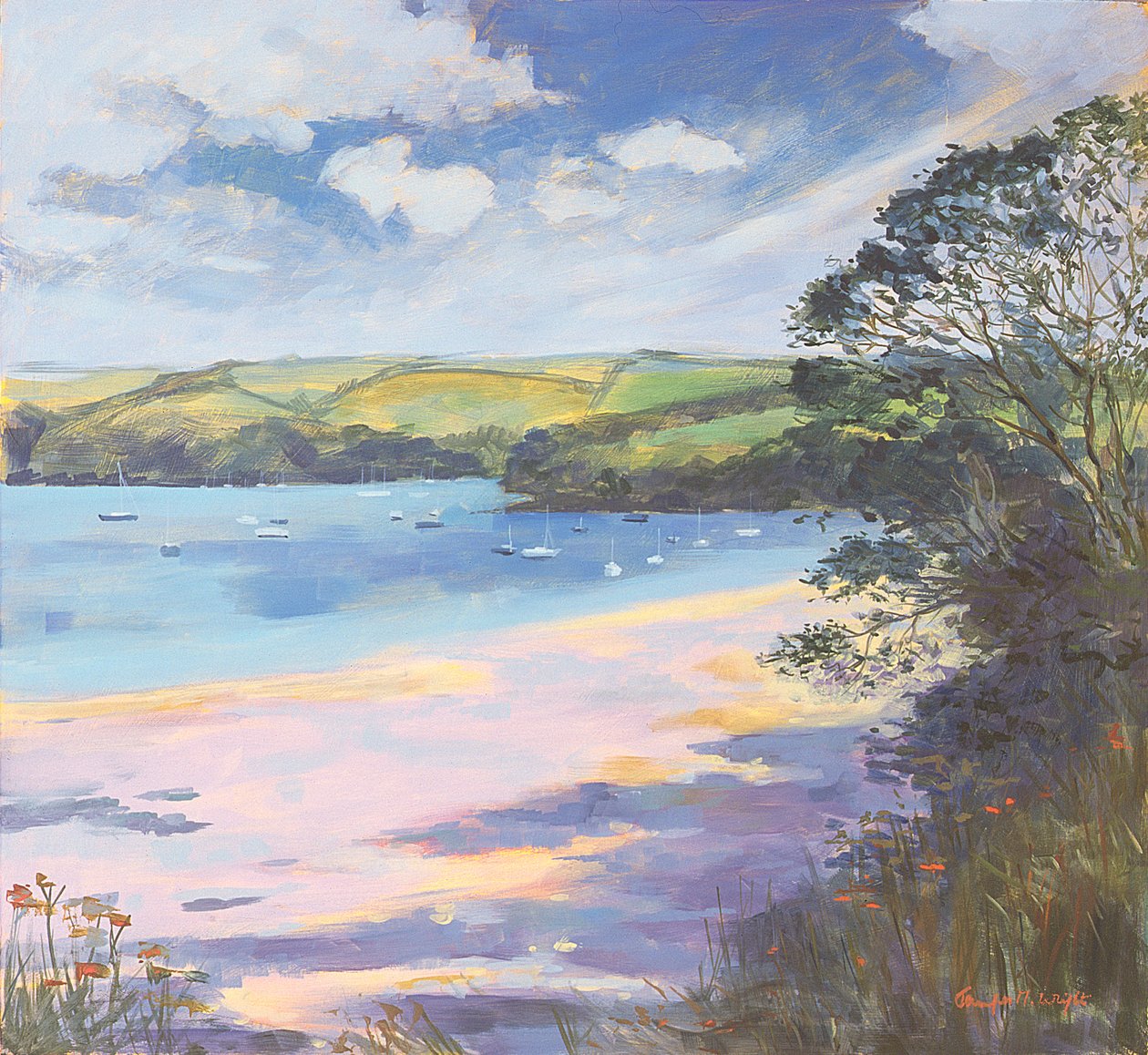 Salcombe, Torba, 1998 autorstwa Jennifer Wright