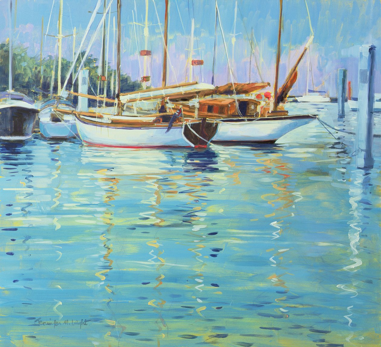 Yarmouth, Old Gaffers, 2000 autorstwa Jennifer Wright