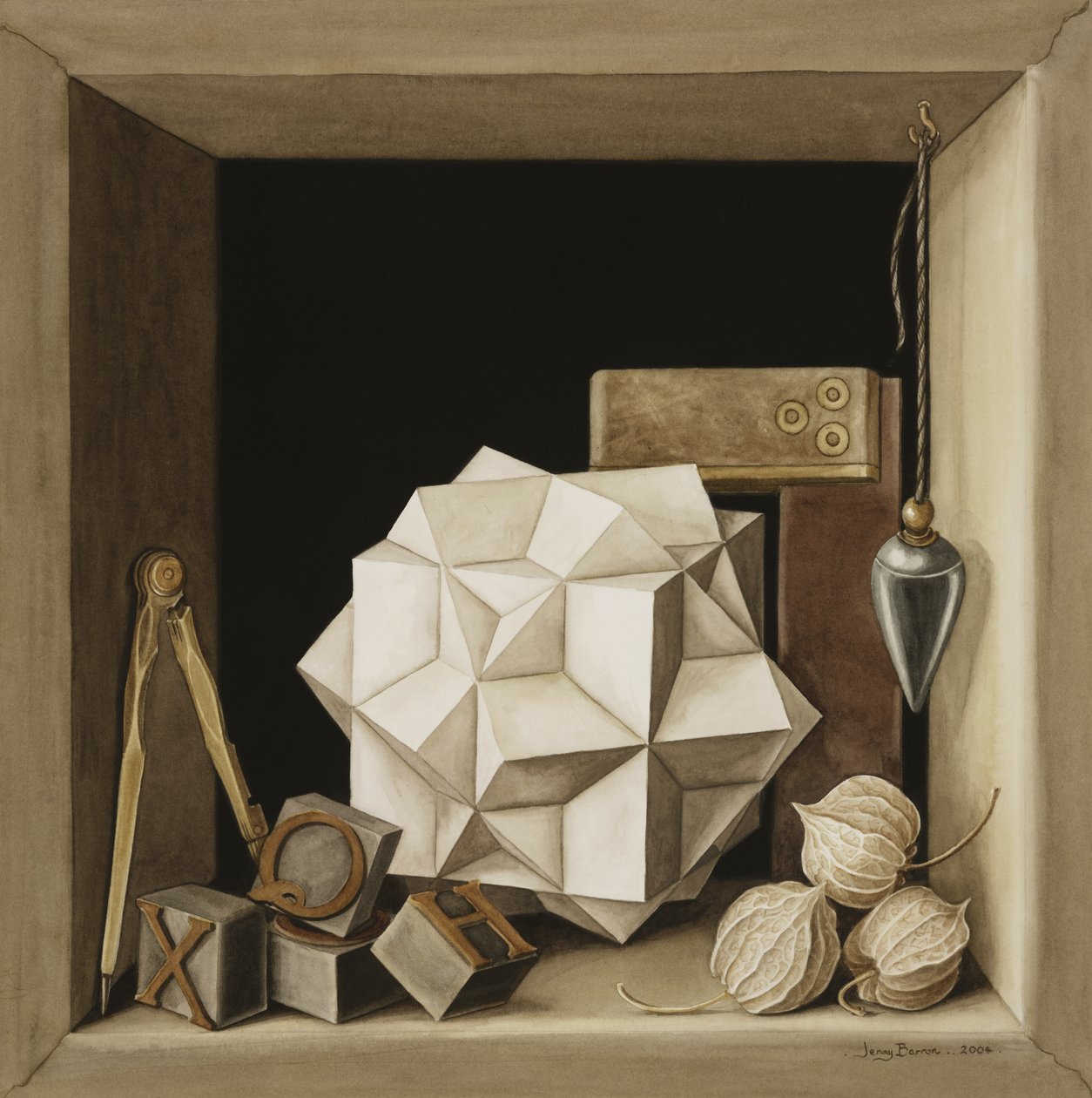 Geometria, 2004 (wc na papierze) autorstwa Jenny Barron
