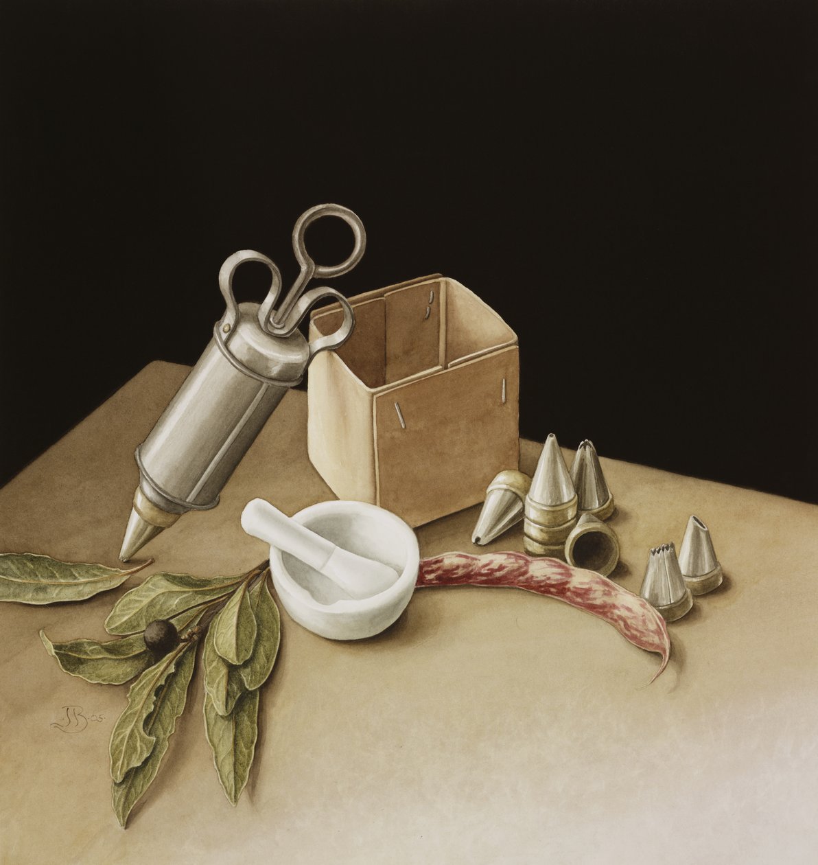 Geometria Kuchni, 2005 (wc na papierze) autorstwa Jenny Barron