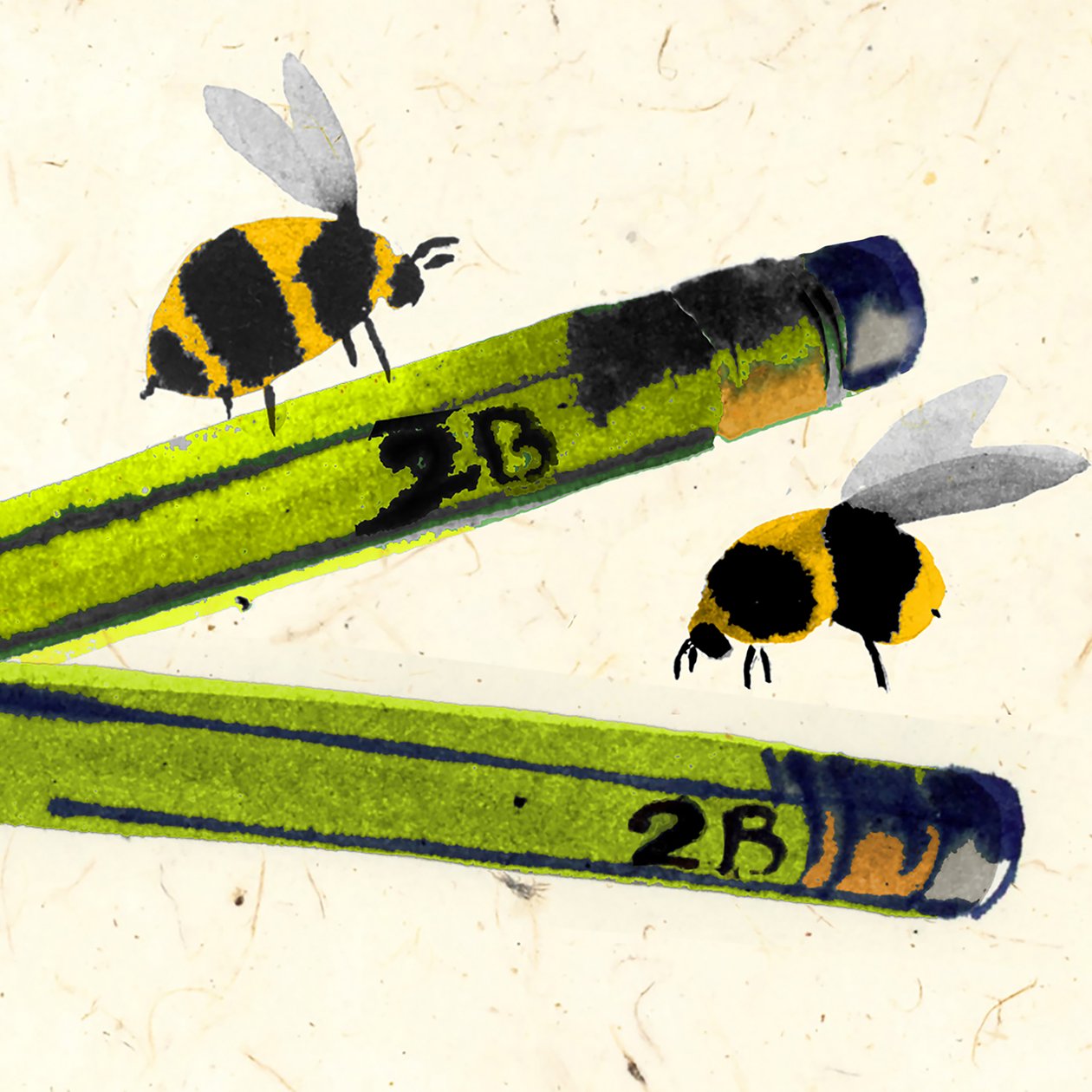 2B Or Not 2 Bee (akwarela) autorstwa Jenny Frean