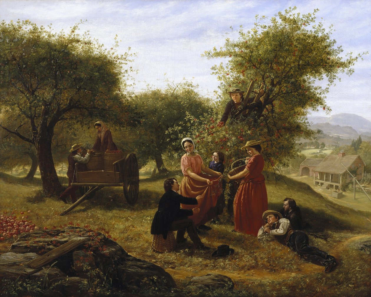 Zbieranie jabłek autorstwa Jerome Thompson