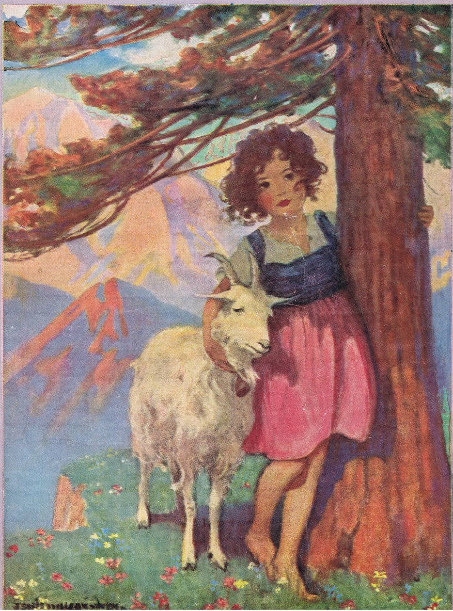 Heidi (kolor lito) autorstwa Jessie Willcox Smith