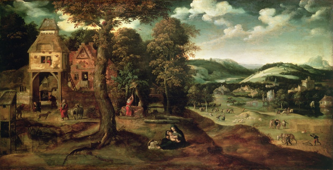 Reszta w ucieczce do Egiptu autorstwa Joachim Patinir