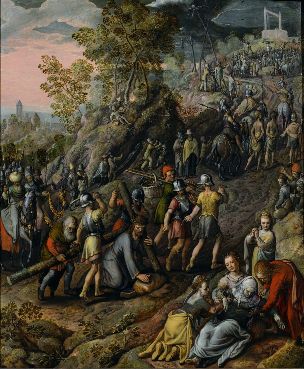 Chrystus niosący krzyż, 1562 autorstwa Joachim Beuckelaer