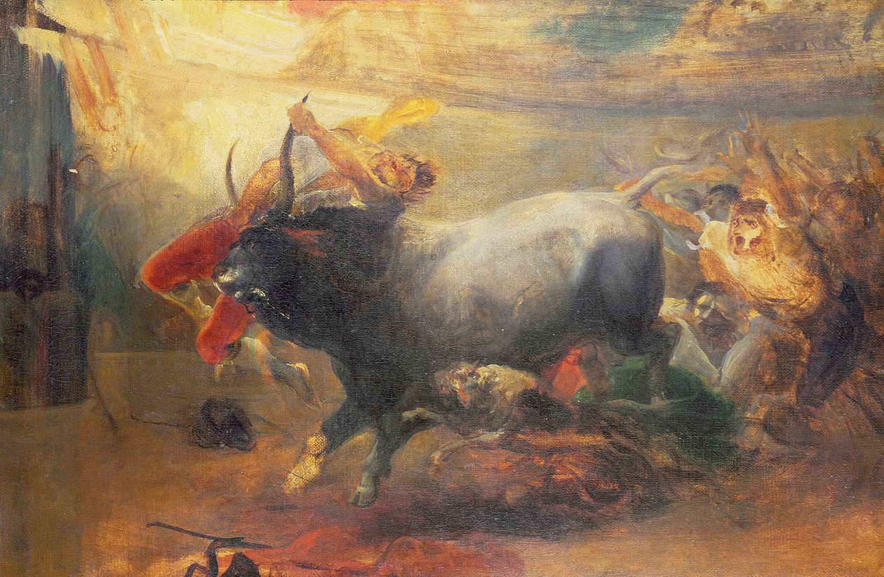 Walka byków autorstwa Joachin Dominguez Becquer