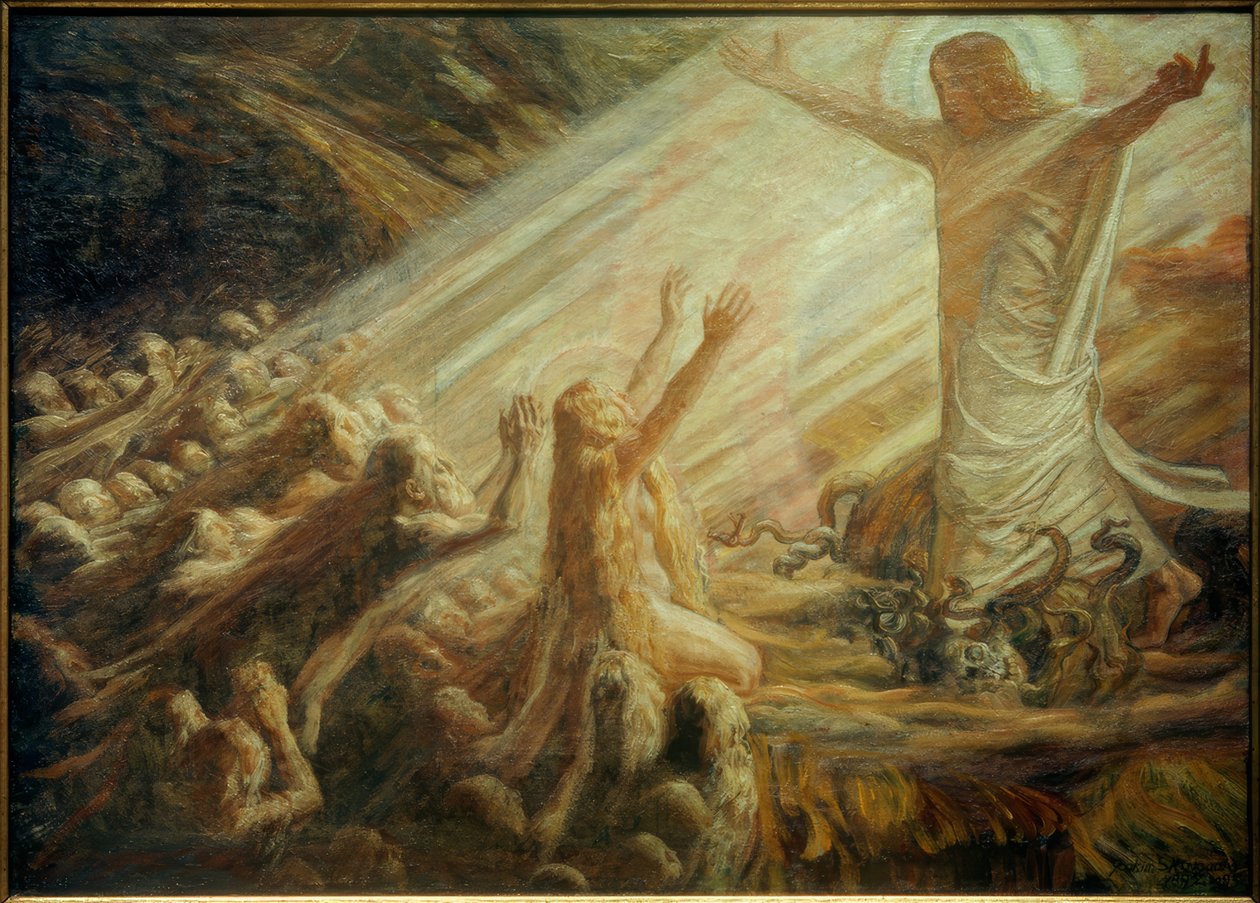 Chrystus w królestwie umarłych autorstwa Joakim Frederik Skovgaard