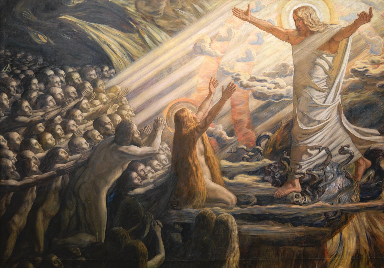 Chrystus w królestwie umarłych autorstwa Joakim Frederik Skovgaard