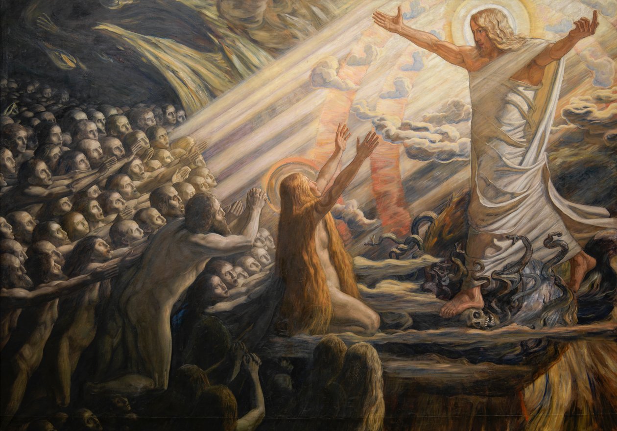 Chrystus w królestwie umarłych autorstwa Joakim Frederik Skovgaard