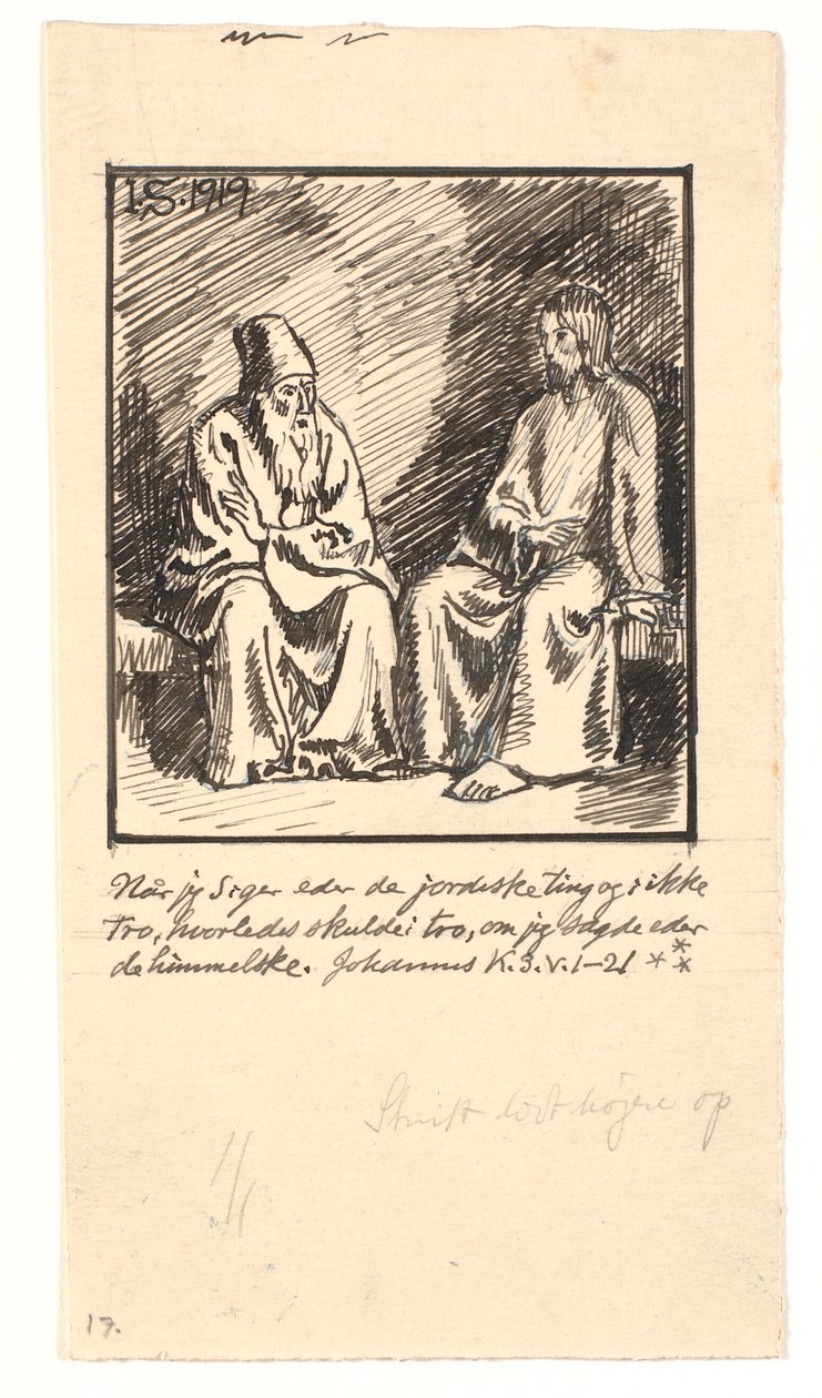 Chrystus i Nikodem autorstwa Joakim Frederik Skovgaard