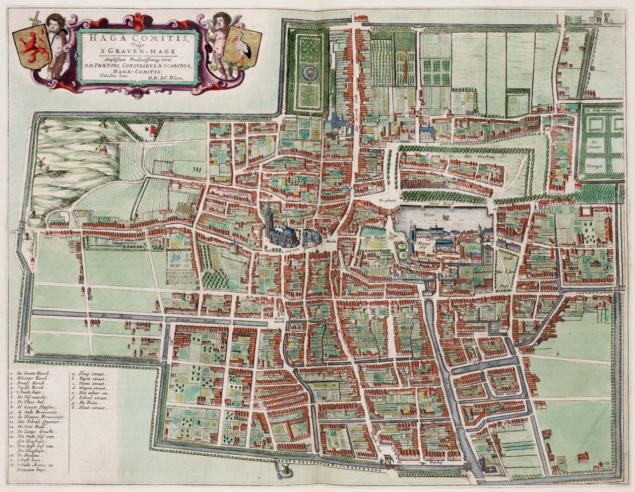 Mapa Haga autorstwa Joan Blaeu