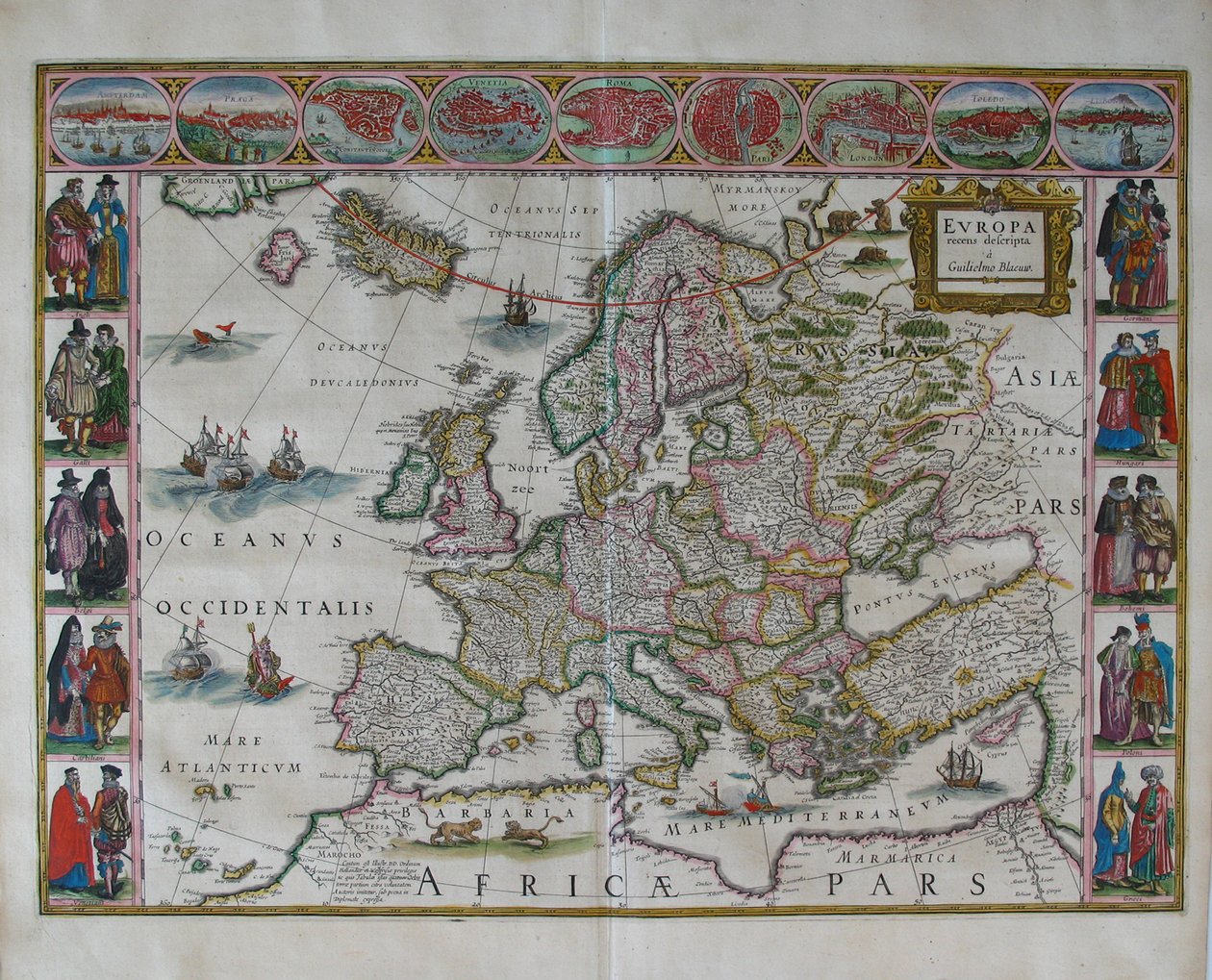 Mapa Europy Od: Atlas Maior autorstwa Joan Blaeu