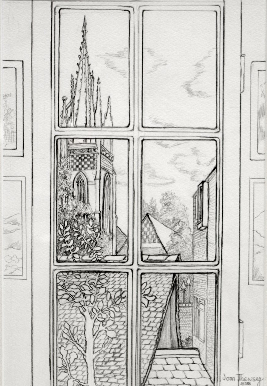 Kościół Marlowa, 2015 (ołówek) autorstwa Joan Thewsey