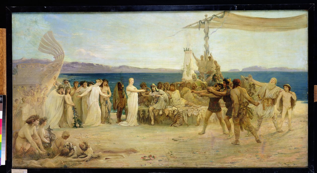 Gyptis i Protis, 1874 autorstwa Joanny Rave