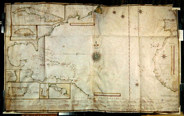 Ms 1288 fol.22 Mapa Karaibów autorstwa Joao Teixeira