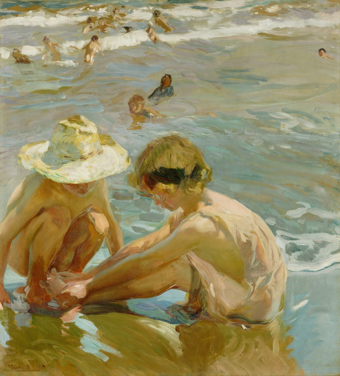 Zraniona stopa, 1909 autorstwa Joaquín Sorolla