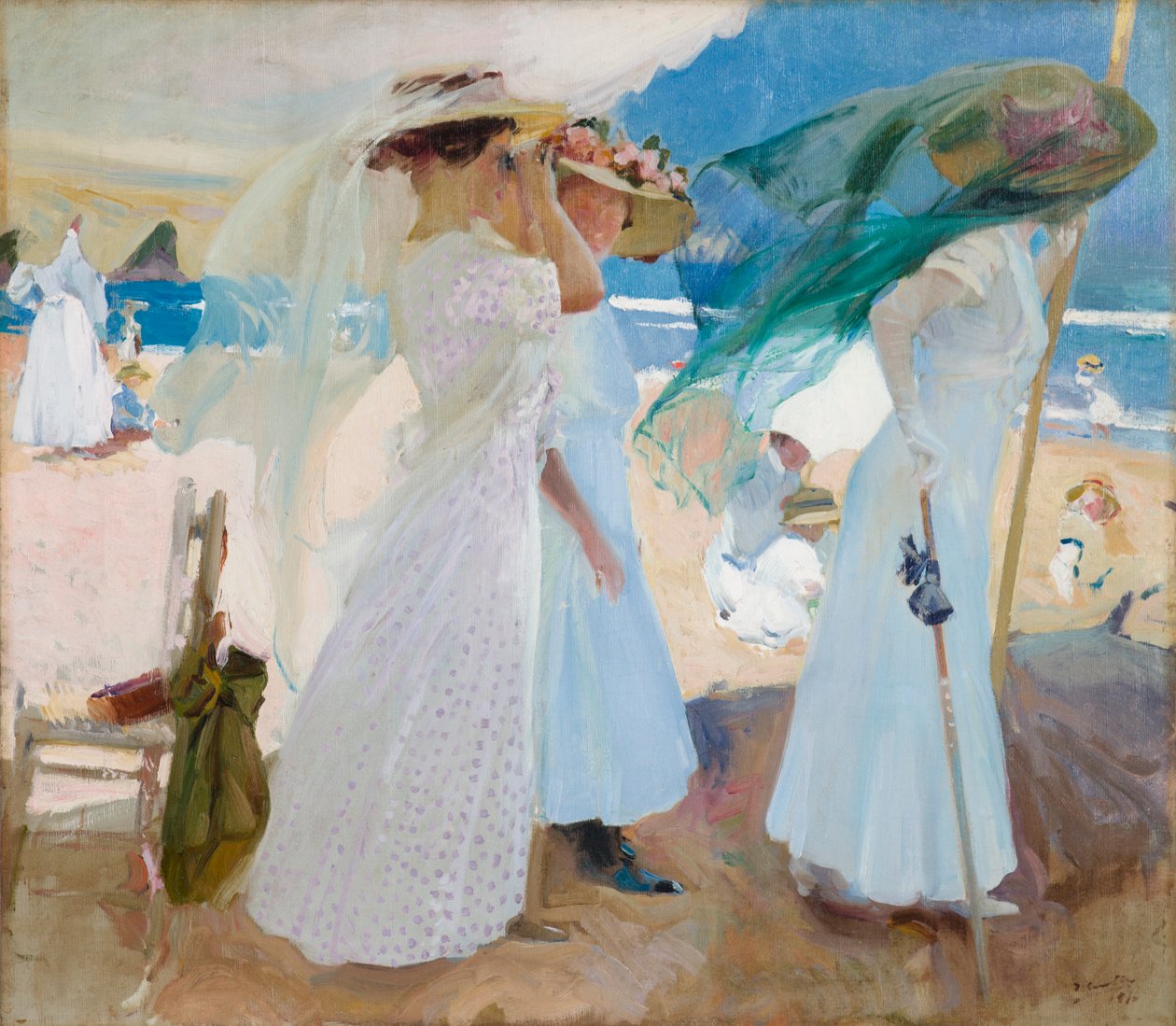 Pod markizą, Zarautz autorstwa Joaquin Sorolla y Bastida