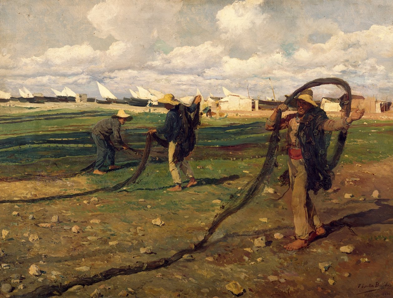 Rybacy ze swoimi sieciami autorstwa Joaquín Sorolla