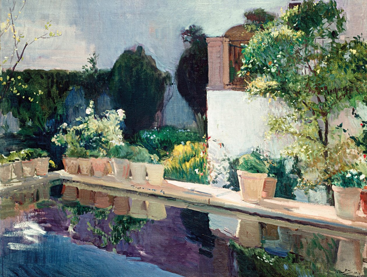 Pałac Stawowy, Ogrody Królewskie w Sewilli autorstwa Joaquín Sorolla