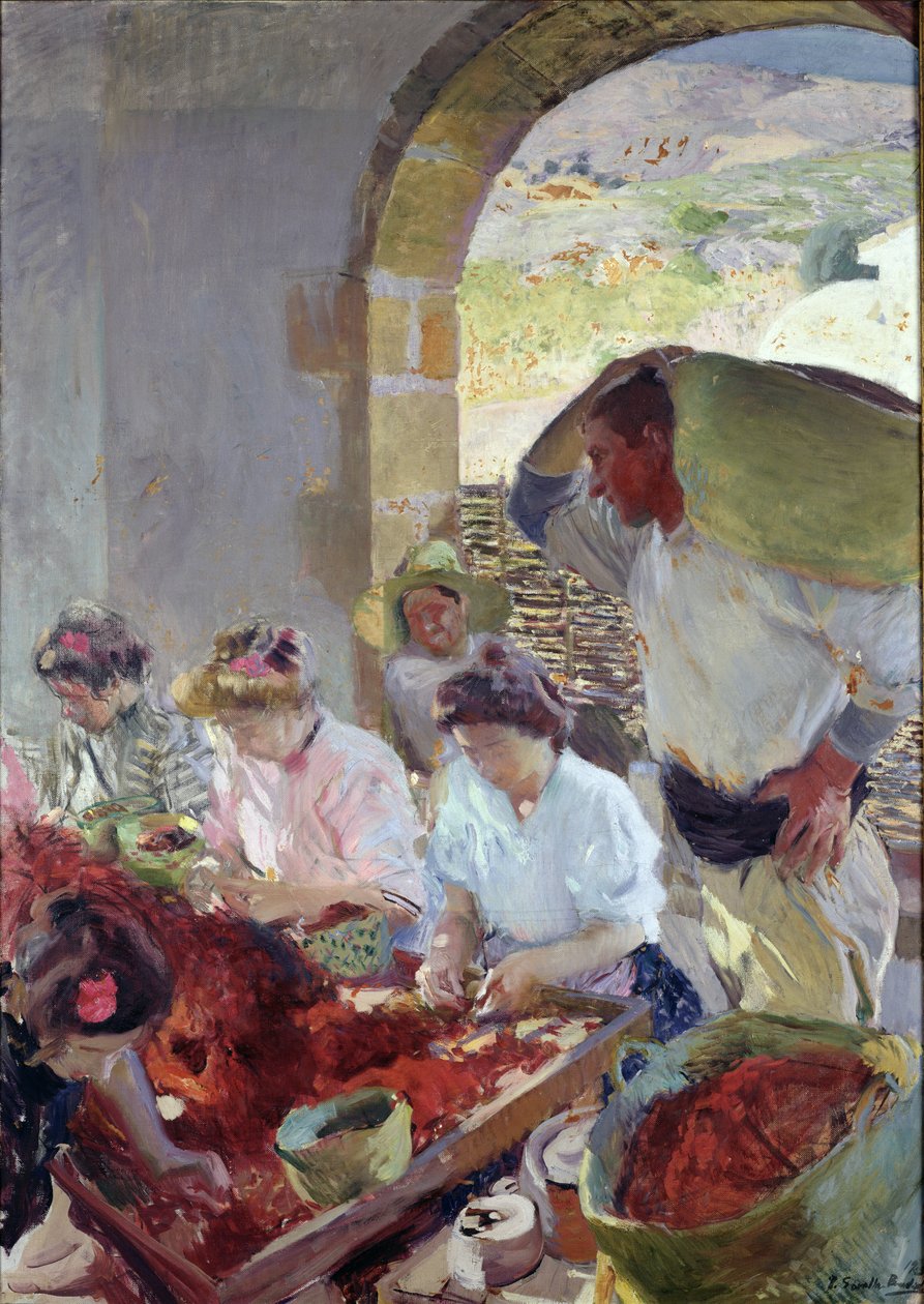 Хуурай усан үзэм бэлтгэх нь, 1890 он autorstwa Joaquín Sorolla